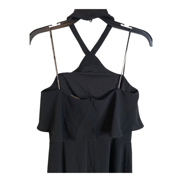 Amanda Uprichard Piazza small Maxi dress gown black halter strapless open back - Picture 4 of 10